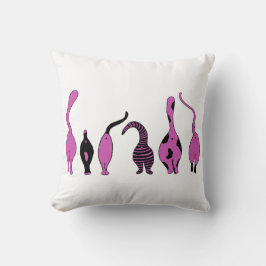 Paarse kattenpeuken kussen