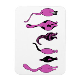 Paarse kattenpeuken magneet