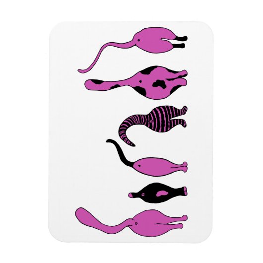 Paarse kattenpeuken magneet (Verticaal)