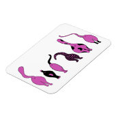 Paarse kattenpeuken magneet (Linkerzijde)