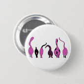 Paarse kattenpeuken ronde button 5,7 cm (Voorkant /achterkant)