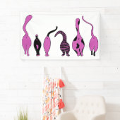 Paarse kattenpeuken spandoek (Insitu)