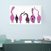 Paarse kattenpeuken spandoek (Beurs)