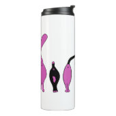 Paarse kattenpeuken thermosbeker (Gedraaid links)