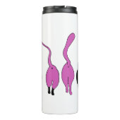 Paarse kattenpeuken thermosbeker (Achterkant)