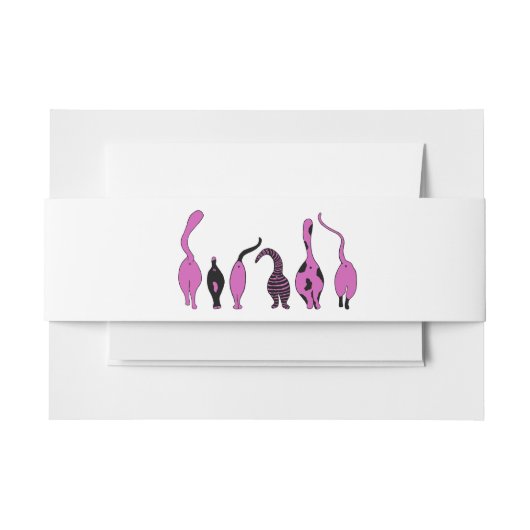 Paarse kattenpeuken uitnodigingen wikkel (Voorkant Voorbeeld)