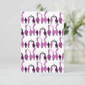 Paarse kattenpeuterpatroon bedankkaart (Staand voorkant)