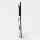 Paarse kattenpeuterpatroon Case-Mate iPhone case (Achterkant/links)