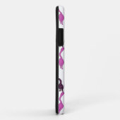 Paarse kattenpeuterpatroon Case-Mate iPhone case (Achterkant/rechts)