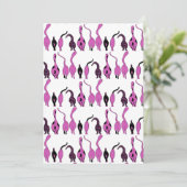 Paarse kattenpeuterpatroon feestdagenkaart (Staand voorkant)