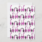 Paarse kattenpeuterpatroon feestdagenkaart (Achterkant)