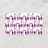 Paarse kattenpeuterpatroon informatiekaartje (Voorkant)