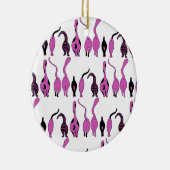 Paarse kattenpeuterpatroon keramisch ornament (Rechts)