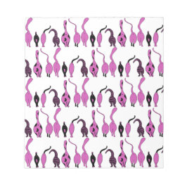 Paarse kattenpeuterpatroon notitieblok