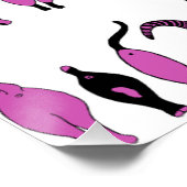 Paarse kattenpeuterpatroon perfect poster (Hoek)