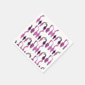 Paarse kattenpeuterpatroon servet (Hoek)