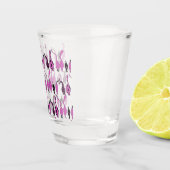 Paarse kattenpeuterpatroon shot glas (Rechts)