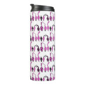 Paarse kattenpeuterpatroon thermosbeker (Geroteerd rechts)