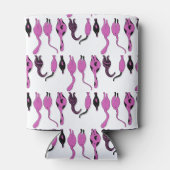 Paarse kattenstootpatroon blikjeskoeler (Achterkant)