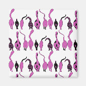 Paarse kattenstootpatroon magneet (Voorkant)