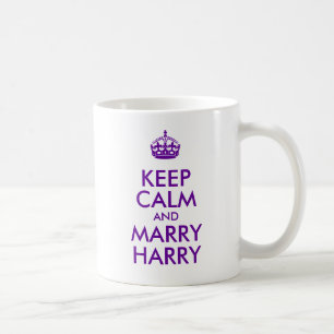 Paarse Keep Calm en Marry Harry Koffiemok