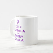 Paarse Keep Kamala en Carry Onala Koffiemok (Voorkant links)