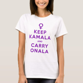 Paarse Keep Kamala en Carry Onala T-shirt