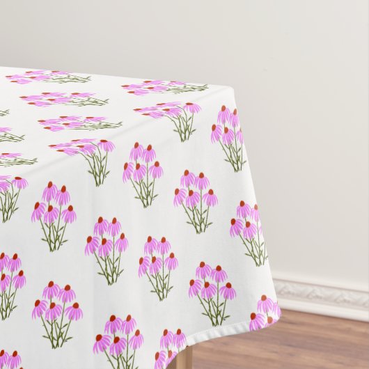 Paarse kegelbloemen tafelkleed (Voorbeeld)