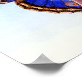 Paarse keizer Butterfly Waterverf Schilderafdrukke Poster (Hoek)