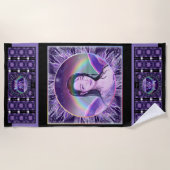 Paarse keizerhanddoek strandlaken (Voorkant)