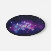 Paarse Kelestische Monogram Birthday Papieren Bordje (Gekanteld)