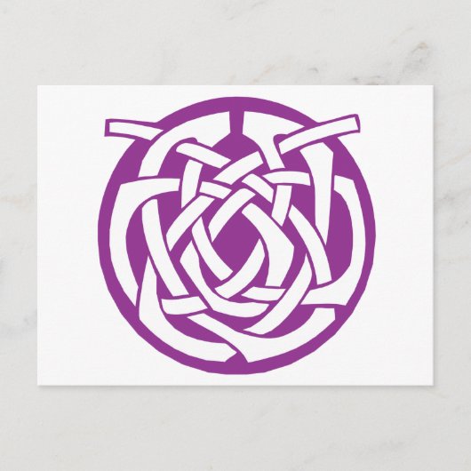 Paarse Keltische cirkel Briefkaart (Voorkant)