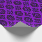 Paarse Keltische Damast inpakpapier (Hoek)