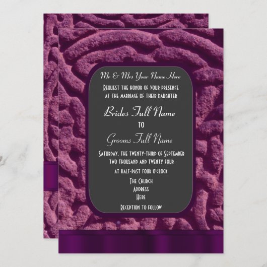 Paarse Keltische knoop Alternatieve bruiloft Kaart (Voorkant / Achterkant)