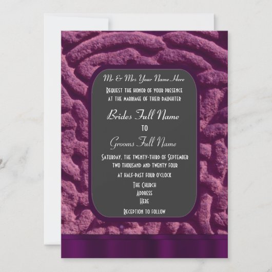 Paarse Keltische knoop Alternatieve bruiloft Kaart (Voorkant)