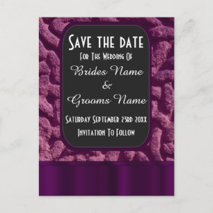 Paarse Keltische knoop bewaar de datum Aankondigingskaart