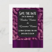 Paarse Keltische knoop bewaar de datum Aankondigingskaart (Voorkant / Achterkant)