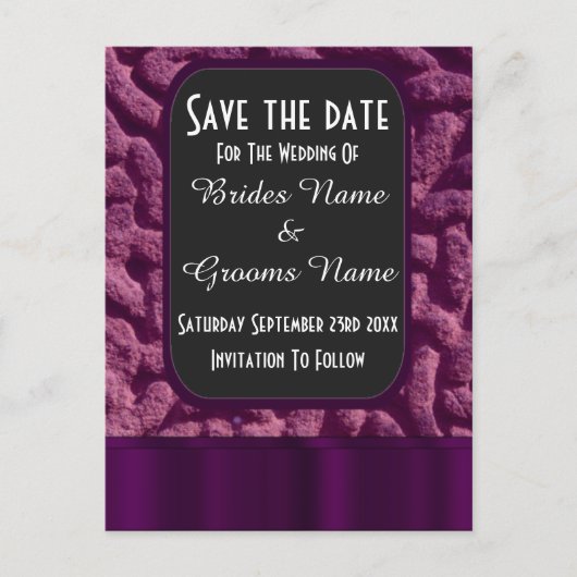 Paarse Keltische knoop bewaar de datum Aankondigingskaart (Voorkant)