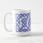 PAARSE KELTISCHE KNOOP Hoge Witte Mok (Links)