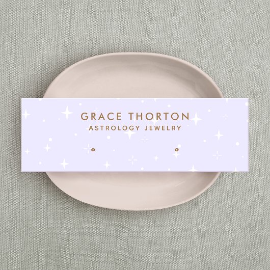 Paarse Keltische Stars Stud die kaart verdient Mini Visitekaartje