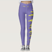 Paarse Kentucky Goldenrod State Flower Leggings (Voorkant)