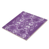 Paarse keramische keramische tapijten tegeltje (Zijkant)