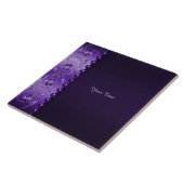 Paarse keramische keramische tapijten tegeltje (Zijkant)