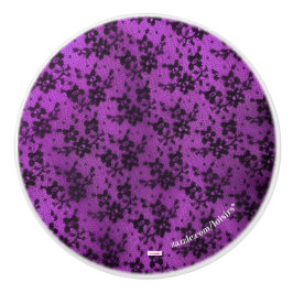 Paarse keramische trek keramische knop