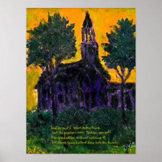Paarse kerk poster