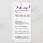 Paarse Kerk Welkom Kaart (Achterkant)