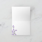 Paarse Kersenbloesem Dankjewelkaarten Bedankkaart (Binnen)