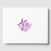 Paarse kersenbloesem waterverf Custom Wedding Gastenboek (Achterkant)