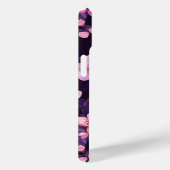 Paarse kersenbloesems gepersonaliseerd monogram Case-Mate iPhone case (Achterkant / Rechts)