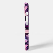 Paarse kersenbloesems gepersonaliseerd monogram Case-Mate iPhone case (Achterkant / Links)